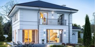 Проект дома с 4 спальнями и гаражом