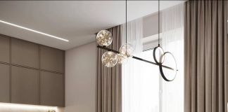 Кухня-гостиная в кофейных оттенках