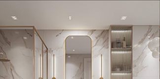 Два варианта ванной в светлых тонах