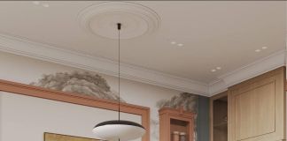 Яркий дизайн-проект кухни гостиной