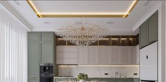 Кухня в загородном доме – 16,9 кв.м