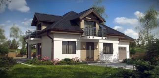 Проект дома из газобетона с террасой: 230 кв.м