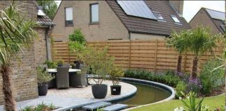 Участок с искусственным ручьем