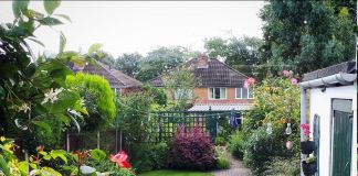 Красивый дворик с декором