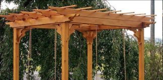 Пергола с качелями