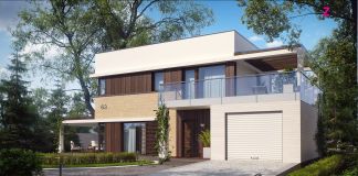 Проект дома с гаражом и террасой: 126 кв.м