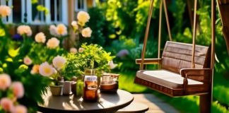 Садовые качели на даче