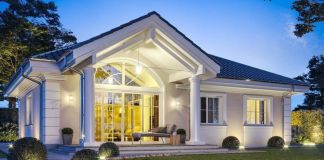 Проект одноэтажного дома с 3 спальнями